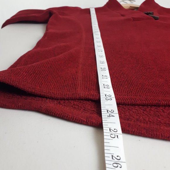 Eddie Bauer Red Toggle-button Collar Sweater - Picture 9 of 15